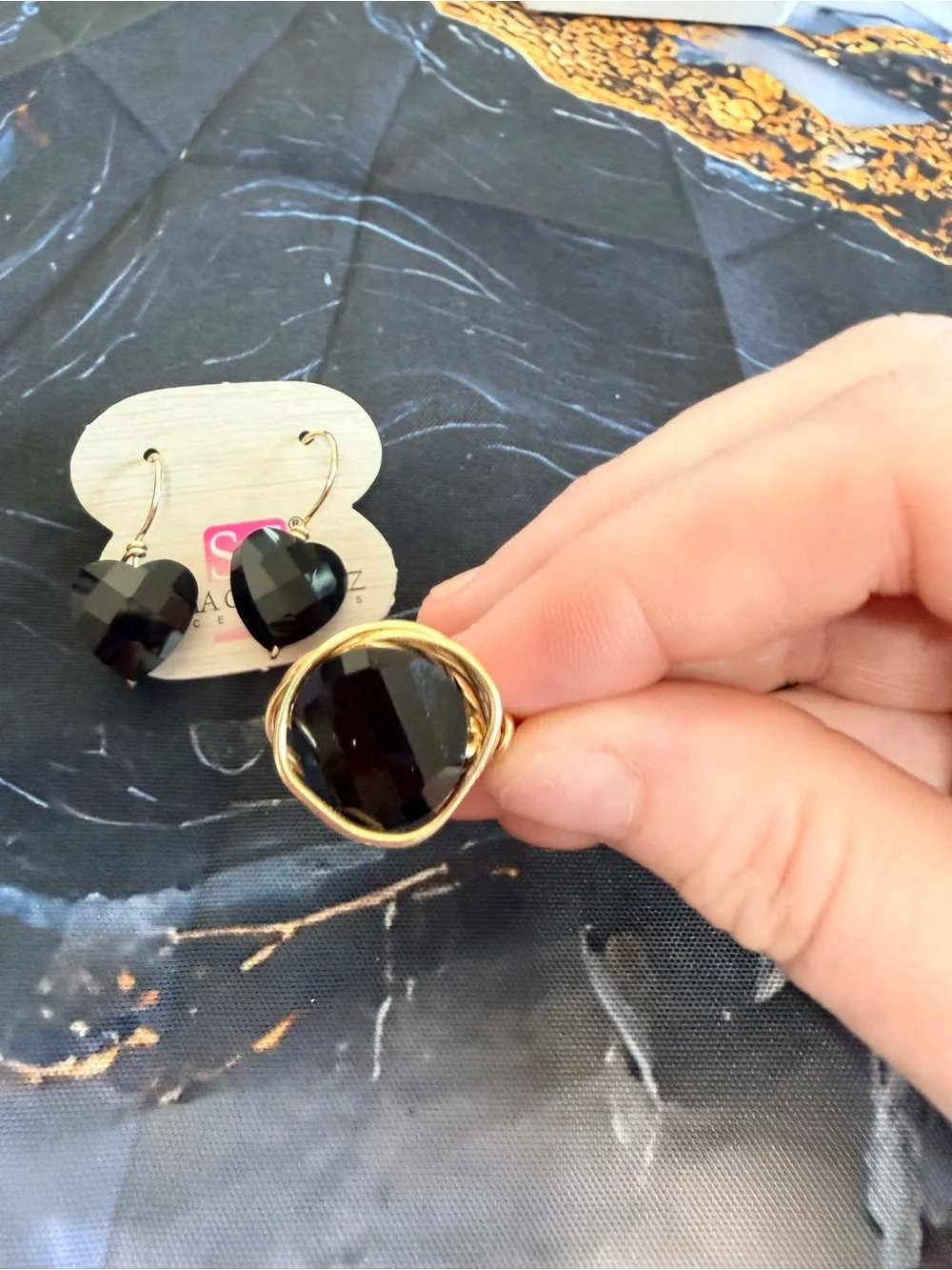 Sonja Gonzalez Earrings and ring set NEW!